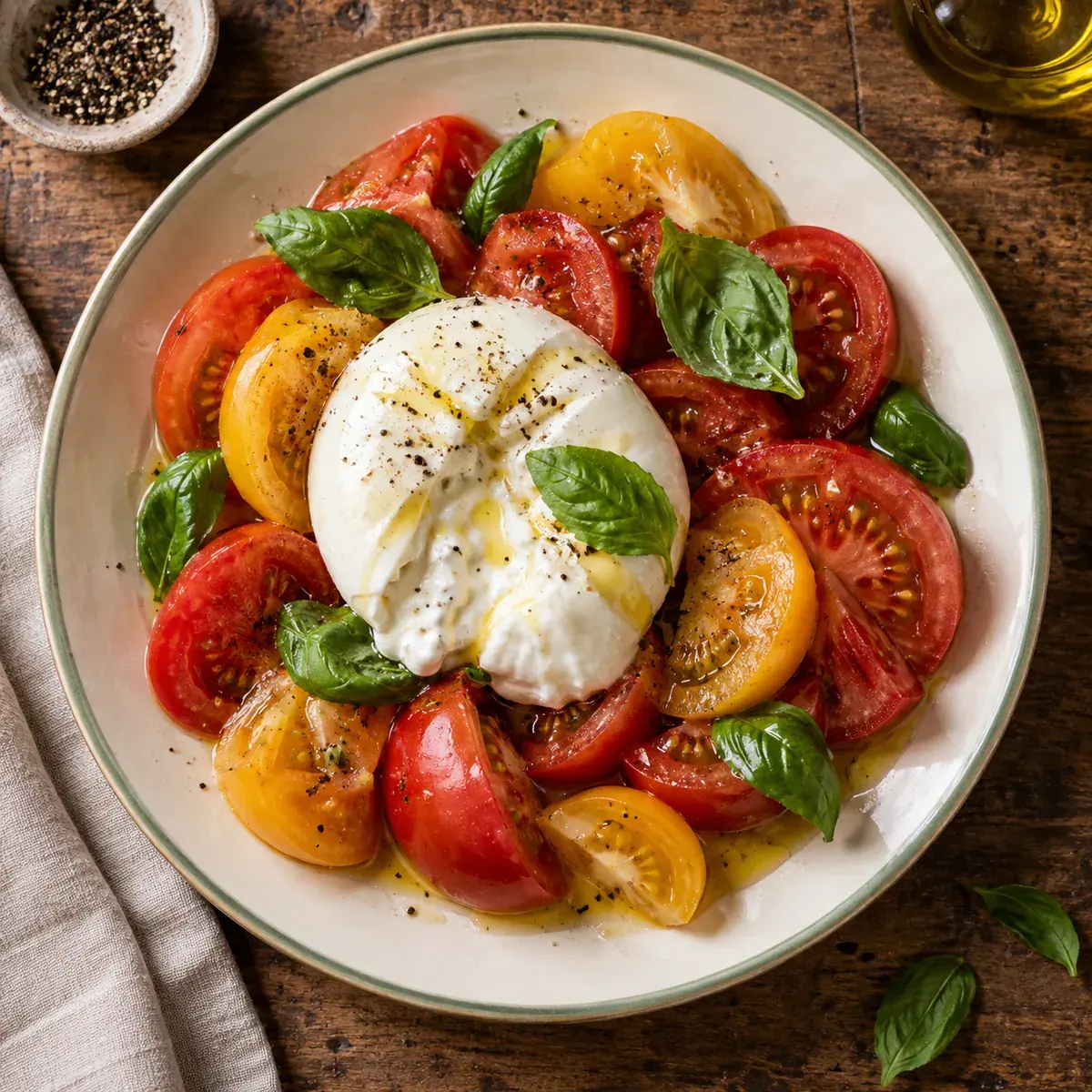 Burrata with tomatoes